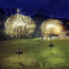 Outdoor Solar Garden Lights- 2 Pack 180 LED Garden Solar Lights with Solid Cool White Light - Waterproof Fireworks for Pathway, Backyard, Patio, Lawn, Wedding, and Christmas Decor