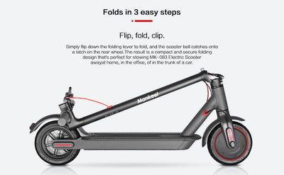 Electric Scooter Adult | 3 Gear Scooter (25 km/h) | MK083 Pro With APP CONTROL 350kw Portable & Foldable Aluminium Scooter | Cruise Control, Waterproof Grade IP65