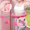 Hula Hoop Fitness Equipment- Weighted Hula Hoop with Adjustable Spinning Rope- Fat Burning Smart Hula Hoop with Detachable Knots - Hula Hoop with Weight Ball for Kids and Adults