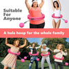 Hula Hoop Fitness Equipment- Weighted Hula Hoop with Adjustable Spinning Rope- Fat Burning Smart Hula Hoop with Detachable Knots - Hula Hoop with Weight Ball for Kids and Adults