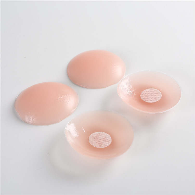 Nipple Covers for Women Reusable - Nipple Pasties for Women - 2.6 Inch Diameter Adhesive Nipple Covers - 2 Pairs of Round Nipple Silicone Pasties - 1 Pink Carry Box