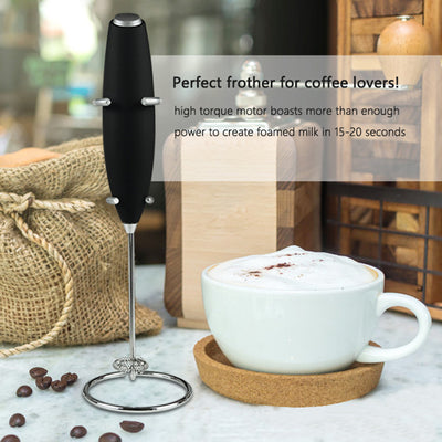 Milk Frother Handheld | Coffee Frother Electric Whisk | Automatic Milk Foam Maker | Milk Frother Egg | Milkshake Whisk | Drink Mixer for Coffee, Milk, Lattes, Cappuccino Cream Matcha