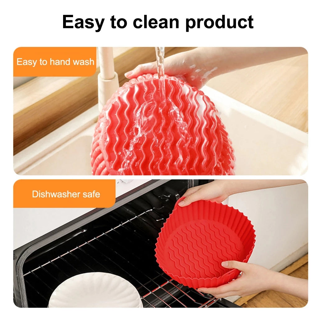 7.5 Silicon Air Fryer Liners, Reusable Silicone Pot